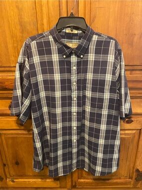 Sun River Mens XL Plaid Button Down Shirt Gorpcore Western Cowboy Short Sleeve